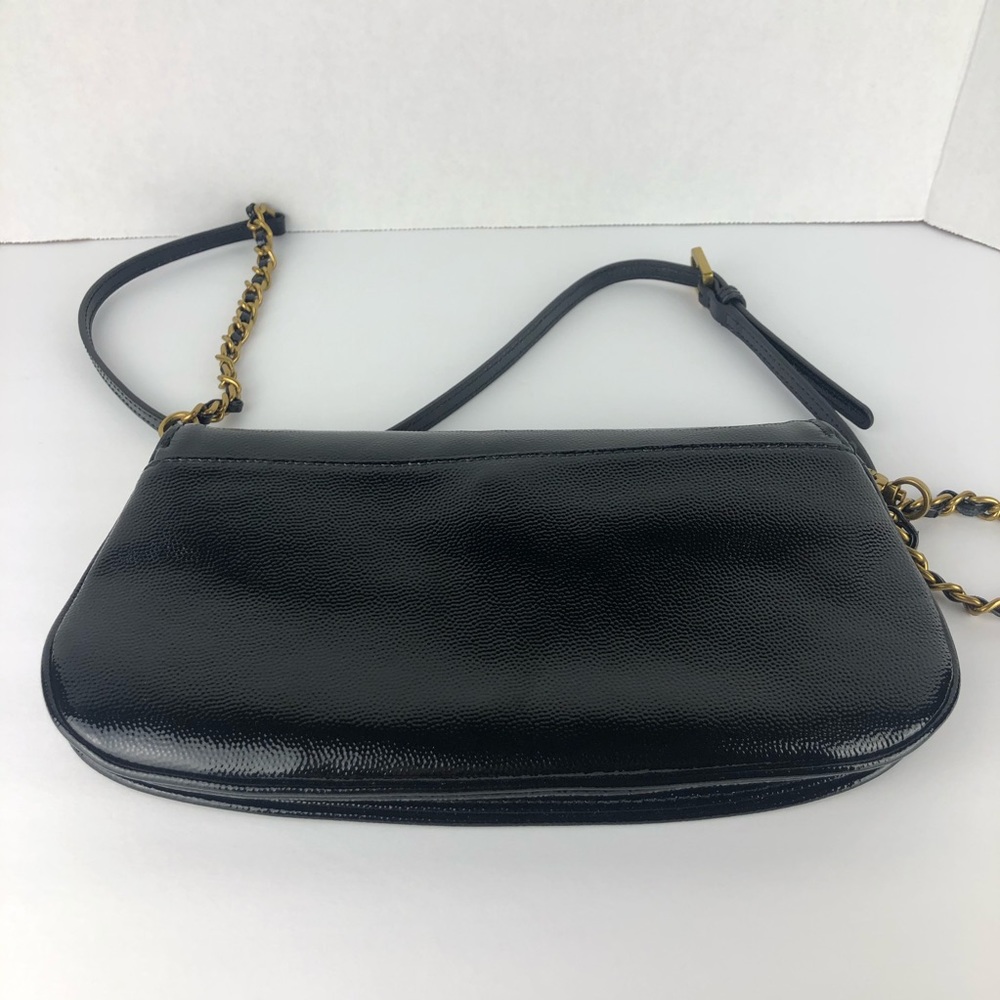 Tory Burch black patent leather clutch/crossbody - Picture 5 of 16